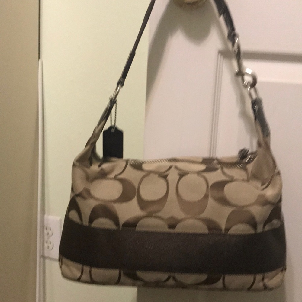 Cloth Khaki Mahogany handbag - Picture 2 of 2